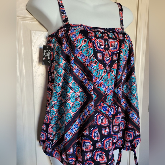 Swim Solutions Tankini Top - Sz 10, NWT - Picture 2 of 8